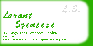 lorant szentesi business card